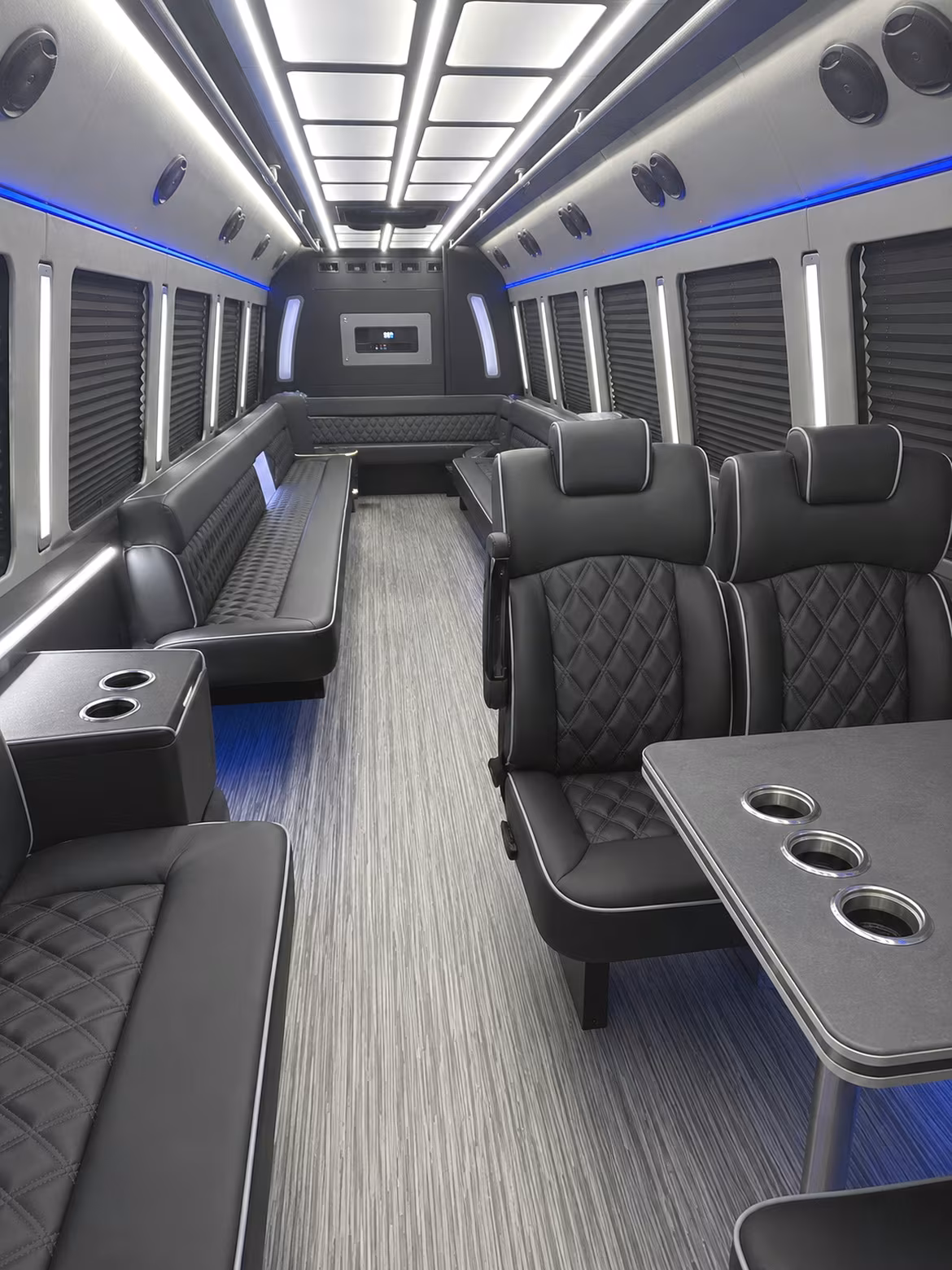 iowa city 25 passenger party bus inside