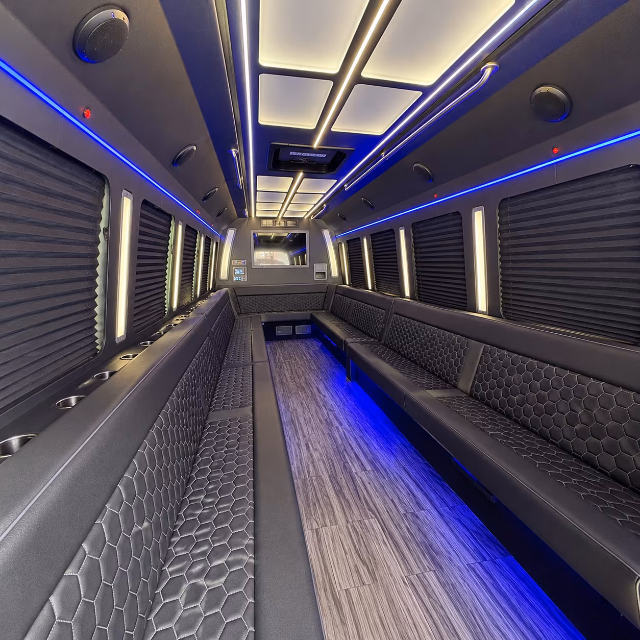 iowa city 30 passenger party bus interior