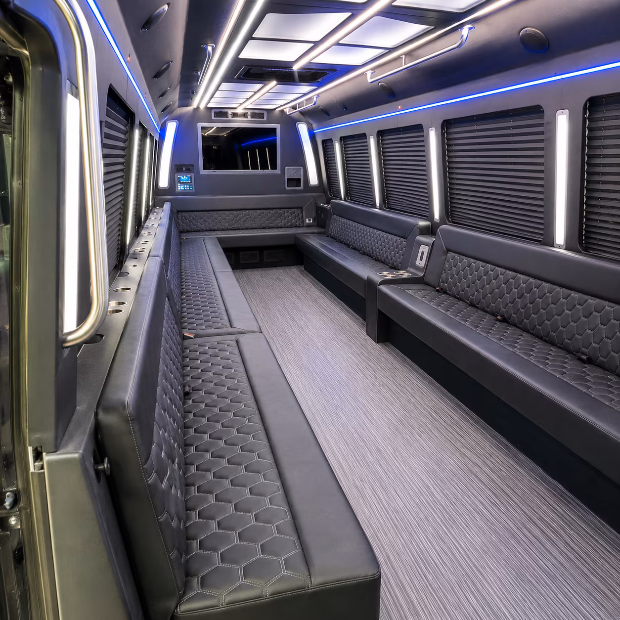 iowa city 40 passenger party bus interior