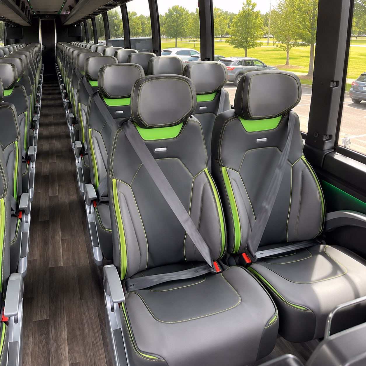 iowa city charter bus interior